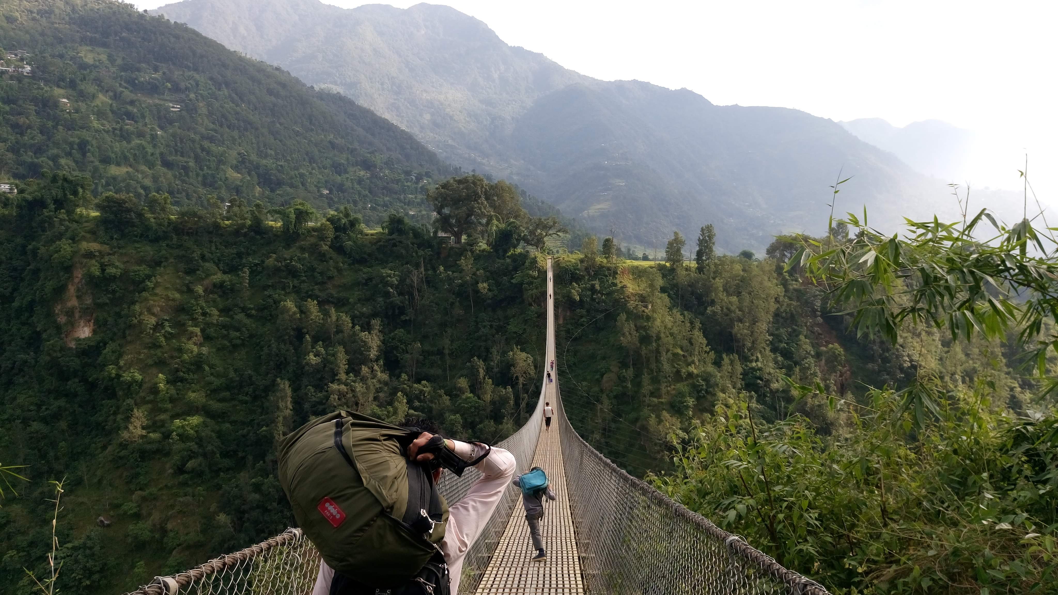 Suspension bridge at Kurga and Phalewas