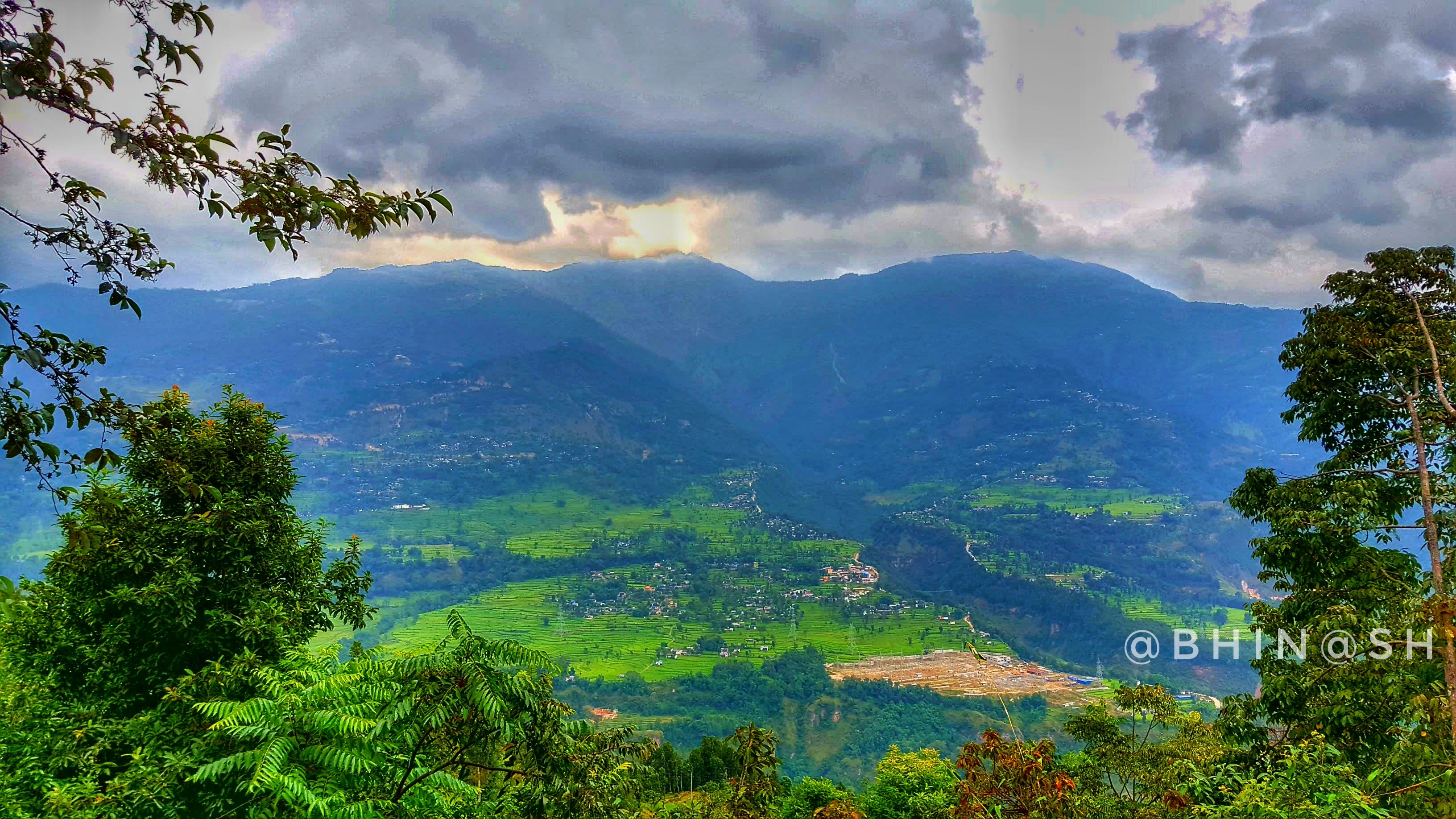 Greenery with ongoing KALIGANDAKI TRANSMISSION CORRIDOR SUBSTATION