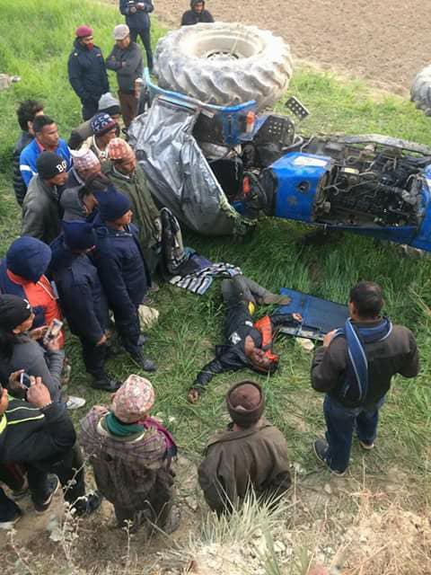 ट्रयाक्टर दुर्घटनामा एकको मृत्यु