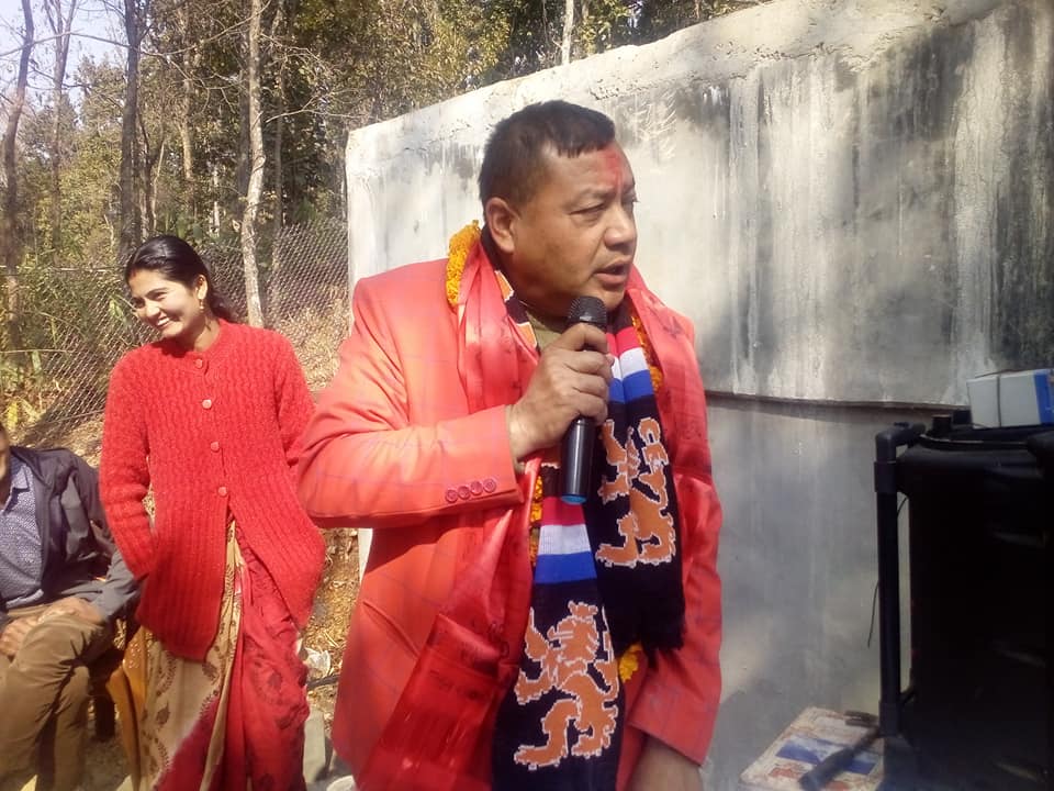 खानेपानी टंकीको उद्घाटन गदै मेयर जोशी भने– ‘मेरो कार्यकालमा  नगरका सवै घरमा खानेपानी पु¥याउँछु’