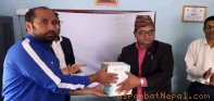 राष्ट्रिय युवा संघद्धारा फलेवास नगरपालिकामा स्वास्थ्य सामाग्री हस्तान्तरण